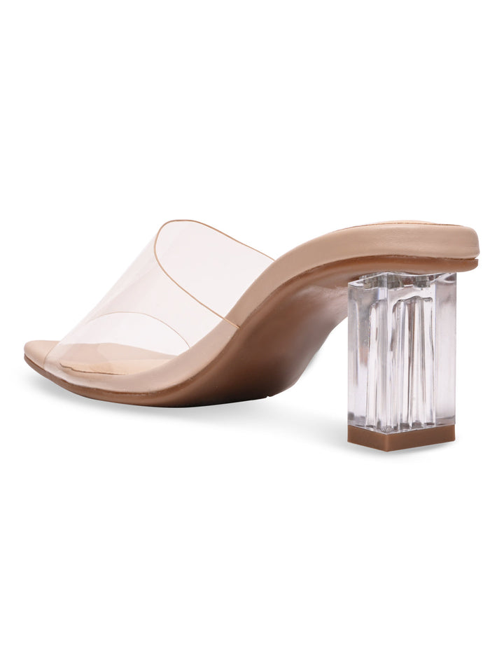 Rocia By Regal Beige Women Vinyl Block Heels