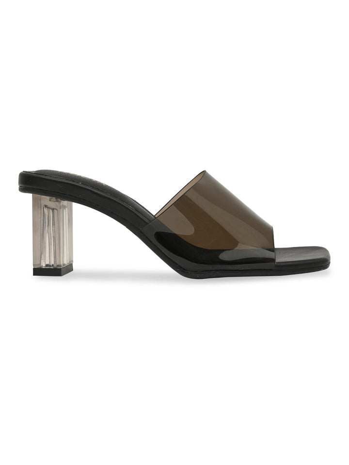 Rocia By Regal Black Women Vinyl Block Heels