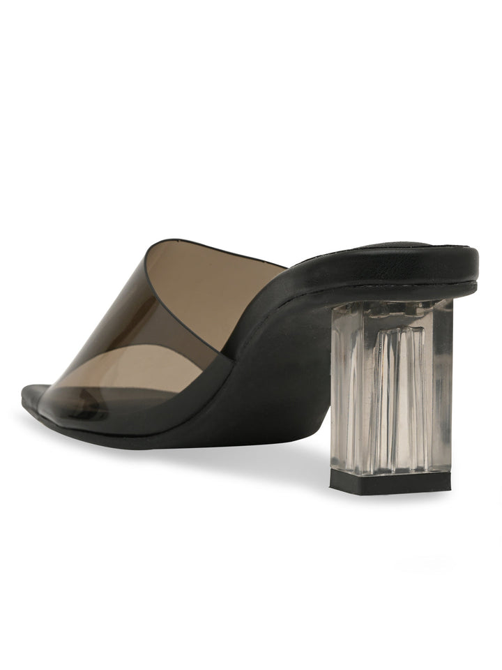 Rocia By Regal Black Women Vinyl Block Heels