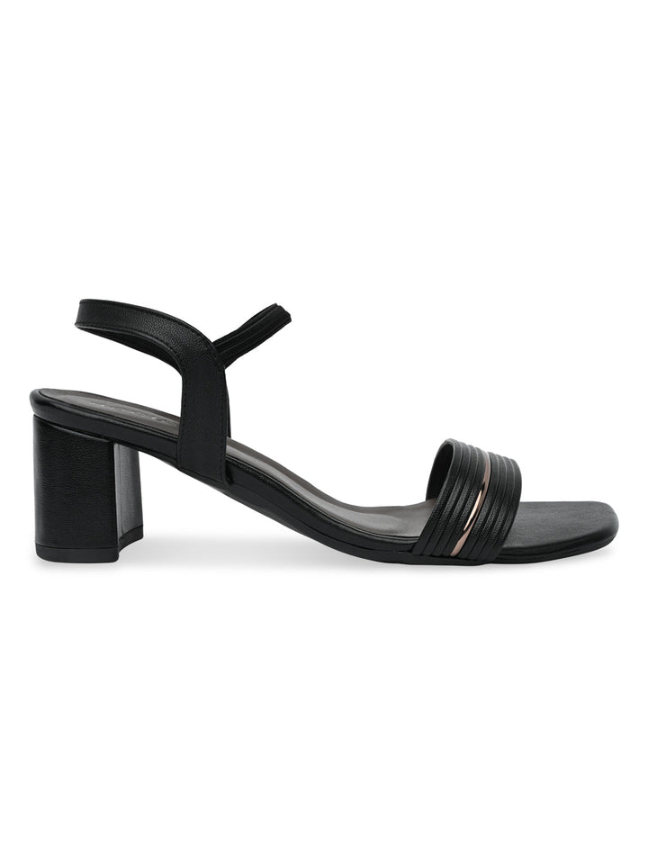 Rocia By Regal Black Women Classic Block Heel Sandals