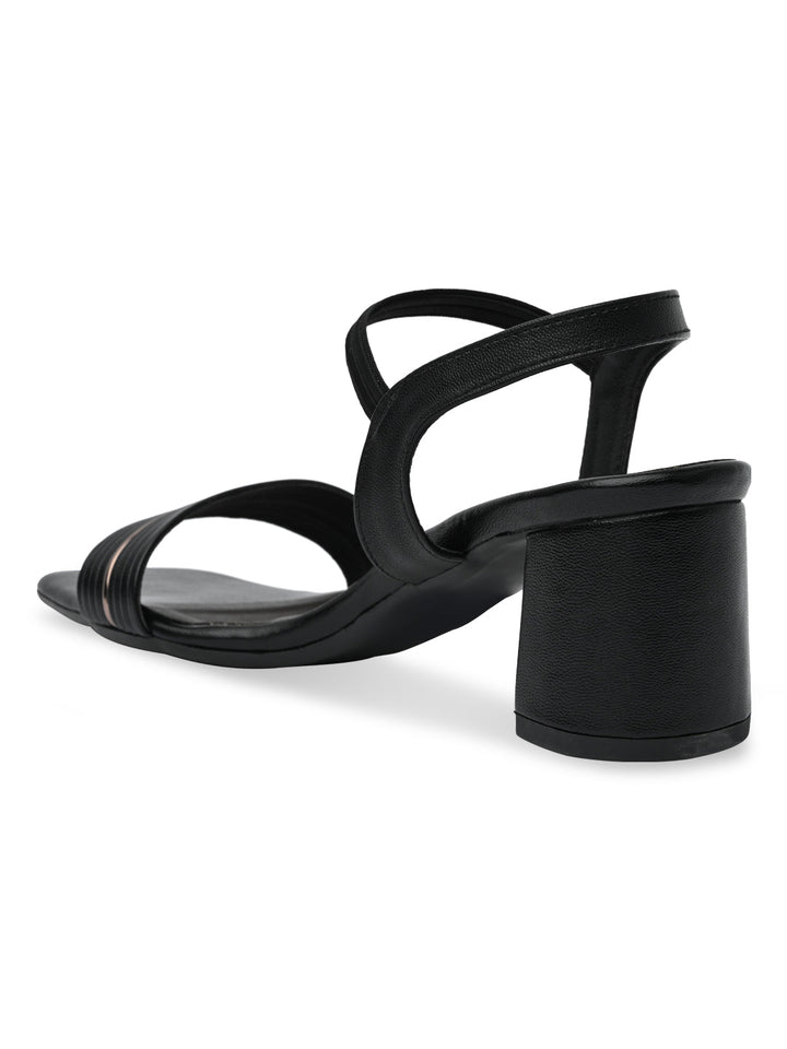 Rocia By Regal Black Women Classic Block Heel Sandals