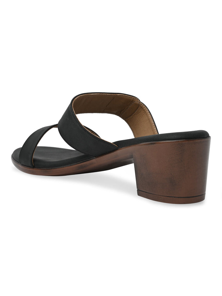 Rocia By Regal Black Women Classic Block Heel Sandals