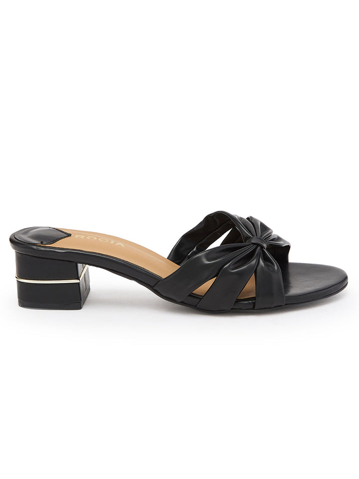 Rocia By Regal Black Women Knotted Classic Sandals