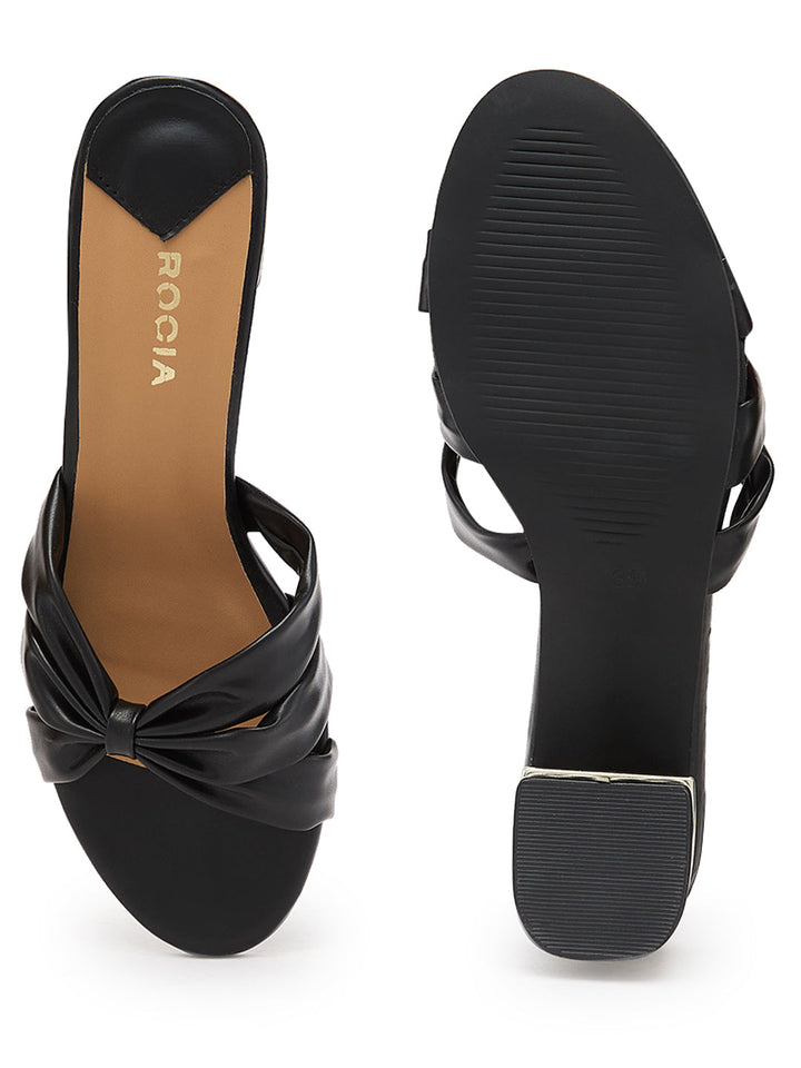 Rocia By Regal Black Women Knotted Classic Sandals