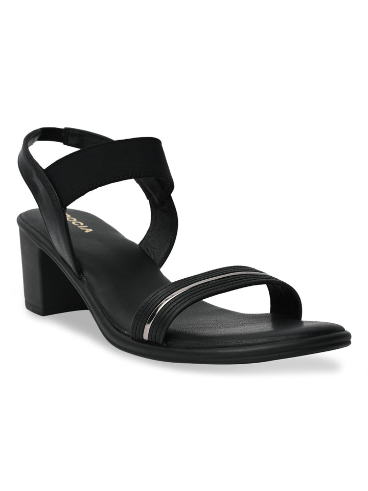 Rocia By Regal Black Women Classic Block Heel Sandals