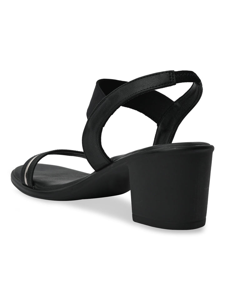 Rocia By Regal Black Women Classic Block Heel Sandals