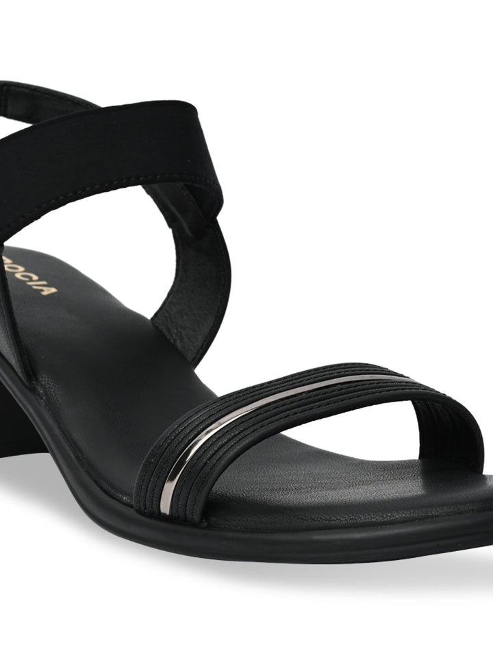 Rocia By Regal Black Women Classic Block Heel Sandals