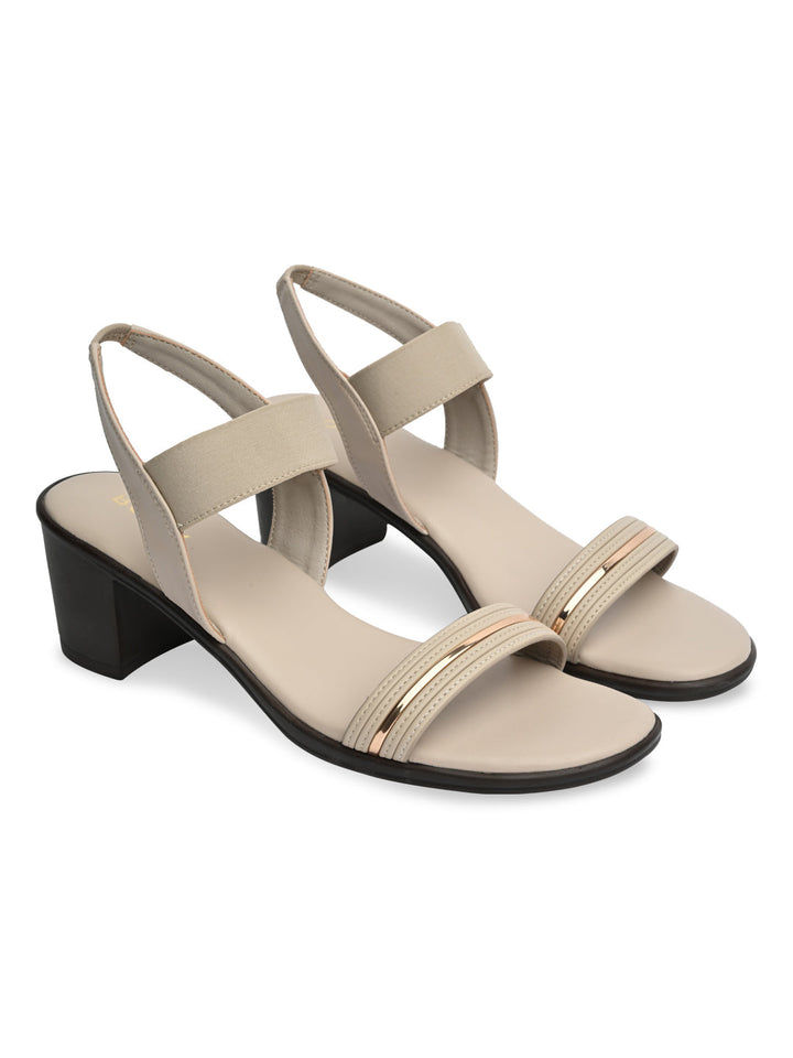 Rocia By Regal Ivory Women Classic Block Heel Sandals