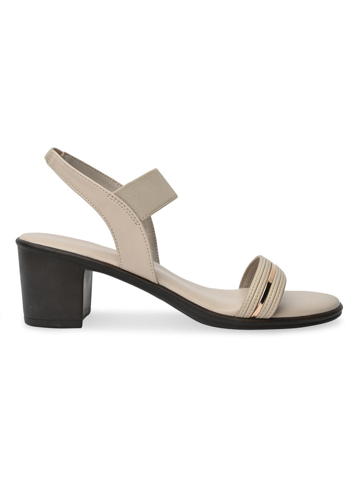 Rocia By Regal Ivory Women Classic Block Heel Sandals