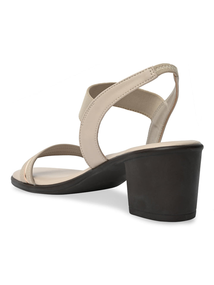 Rocia By Regal Ivory Women Classic Block Heel Sandals