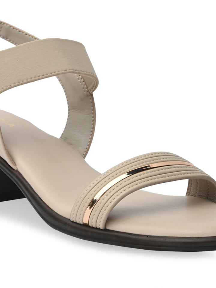 Rocia By Regal Ivory Women Classic Block Heel Sandals