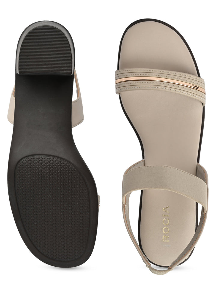 Rocia By Regal Ivory Women Classic Block Heel Sandals