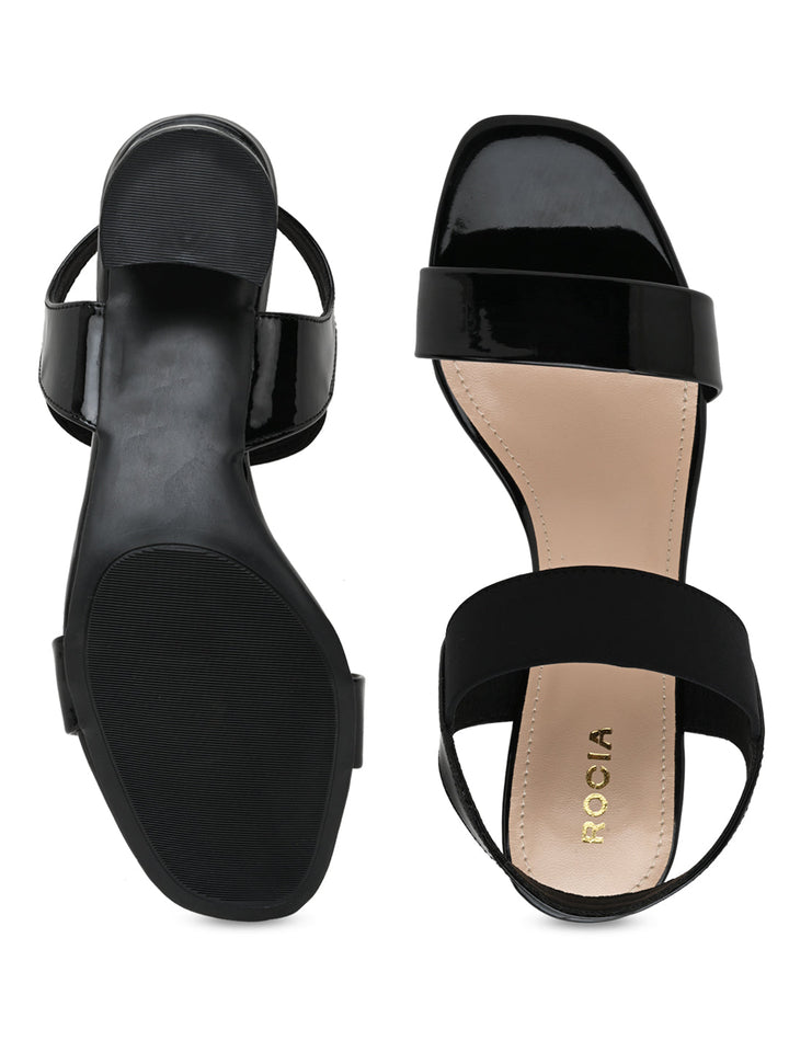 Rocia By Regal Black Women Classic Patent Sandals