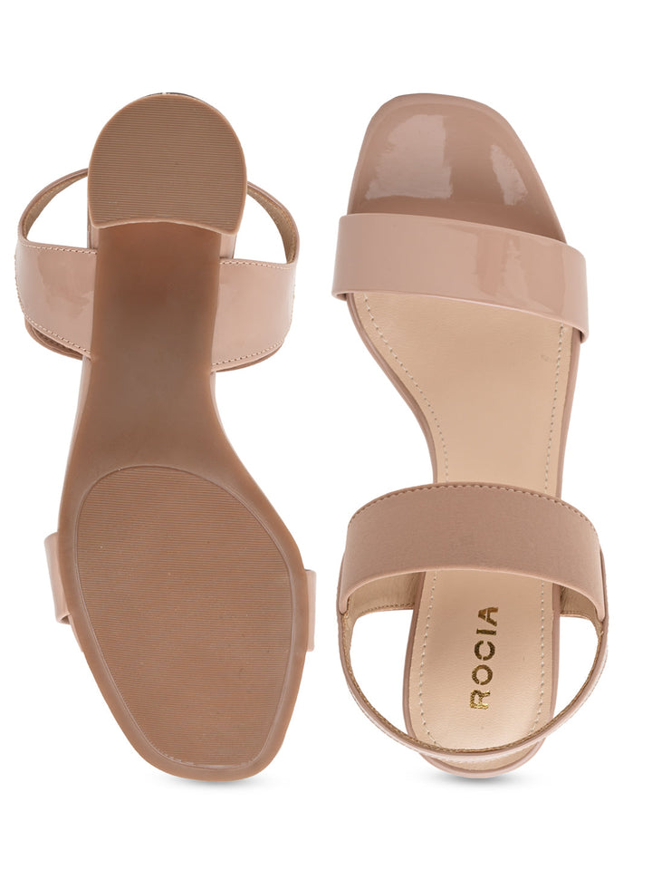 Rocia By Regal Nude Women Classic Patent Sandals