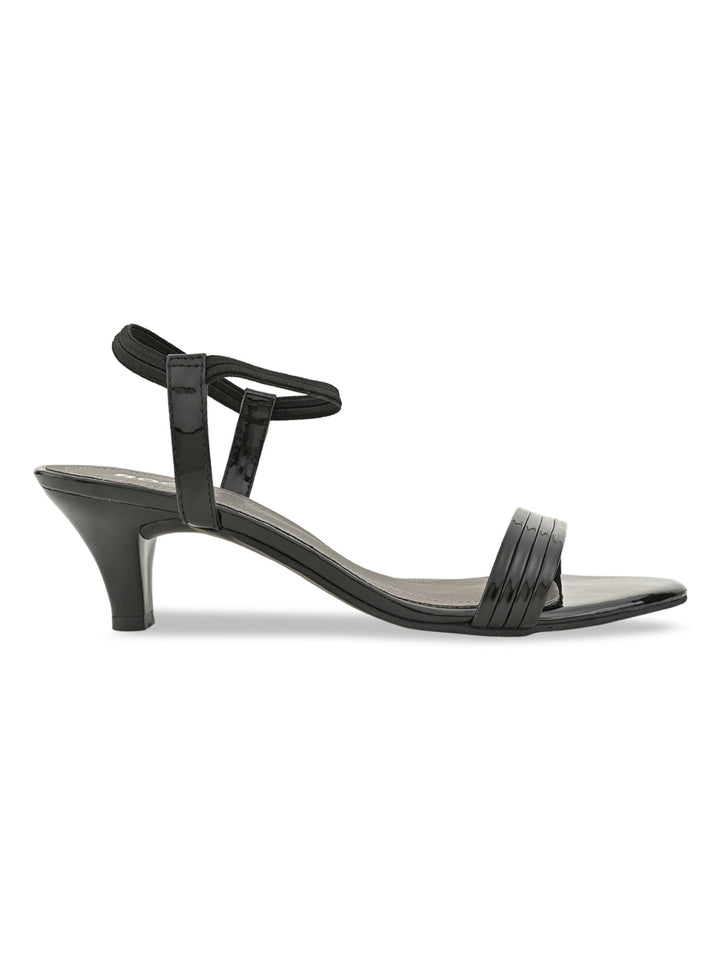 Rocia By Regal Black Women Kitten Heel Patent Sandals