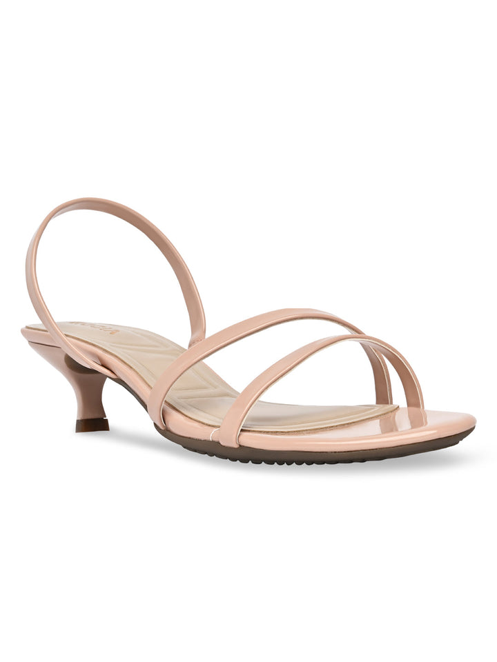 Rocia By Regal Nude Women Patent Strappy Kitten Heels