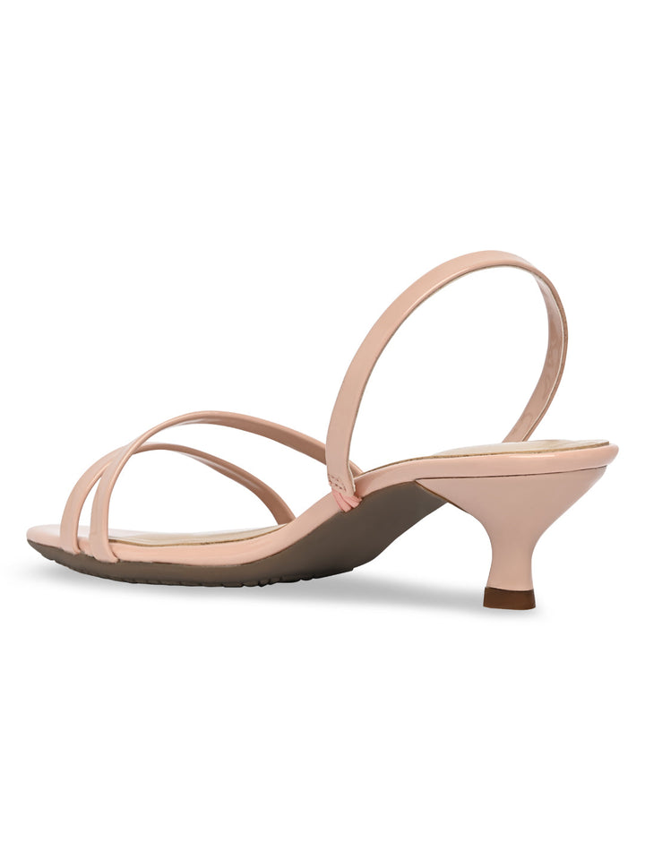 Rocia By Regal Nude Women Patent Strappy Kitten Heels