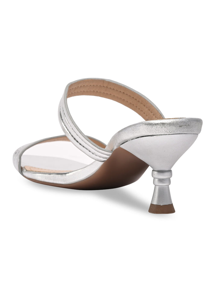 Rocia By Regal Silver Women Kitten Heel Sandals