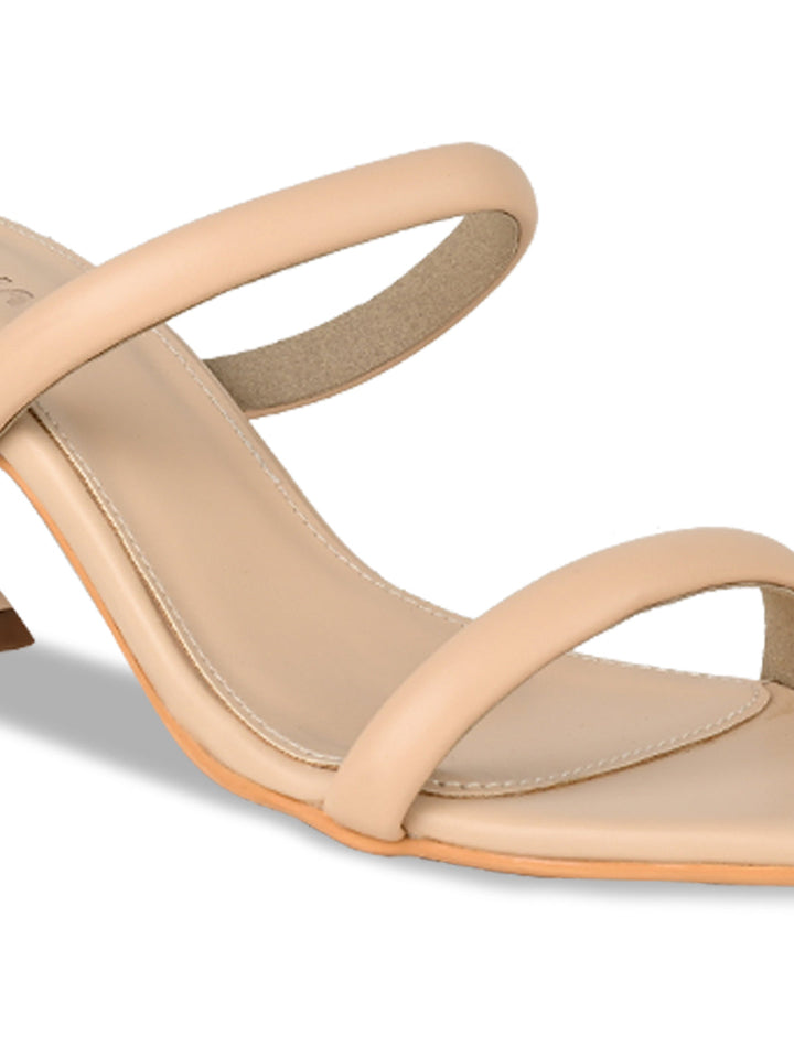 Rocia By Regal Beige Women Strappy Stilettos