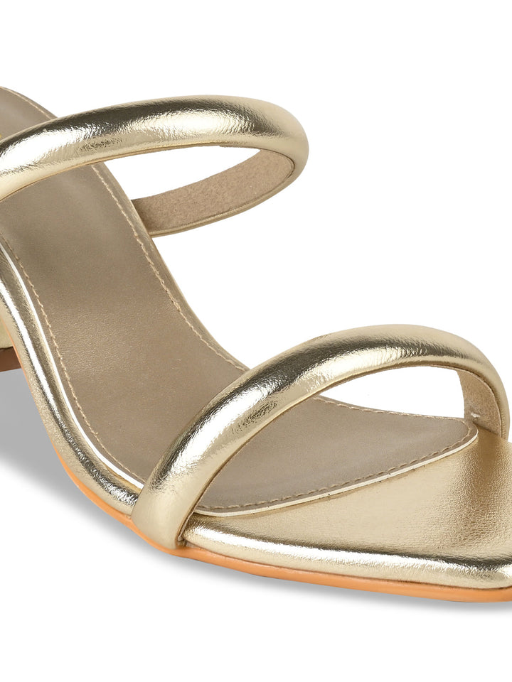 Rocia By Regal Gold Women Strappy Stilettos