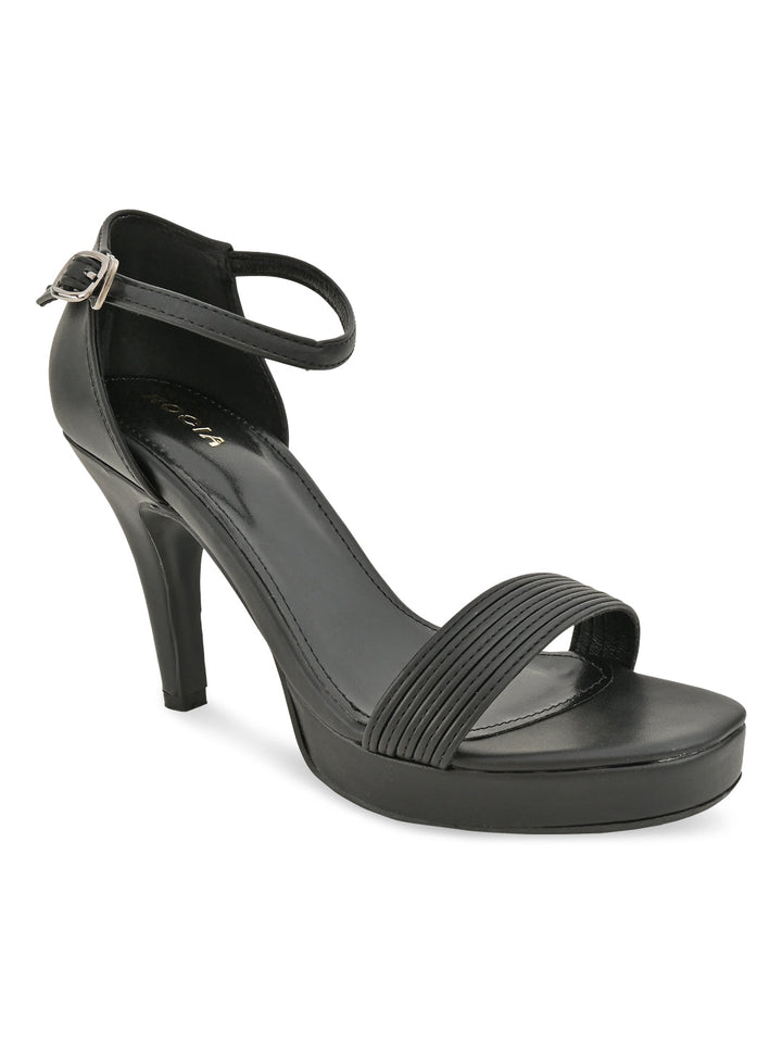Rocia By Regal Black Women Strappy Stiletto Heels
