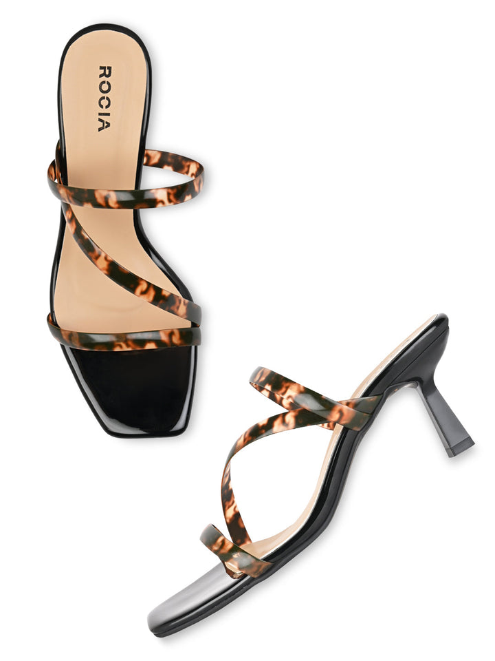 Rocia By Regal Black Women Funky Zig-Zag Stilettos