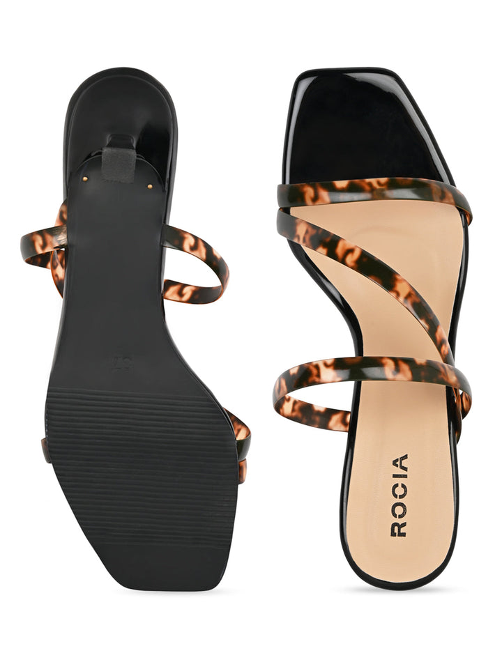 Rocia By Regal Black Women Funky Zig-Zag Stilettos