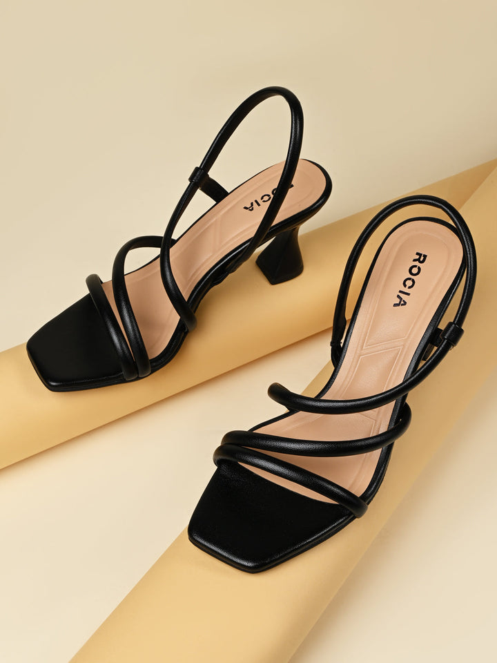 Rocia By Regal Black Women Strappy Stilettos