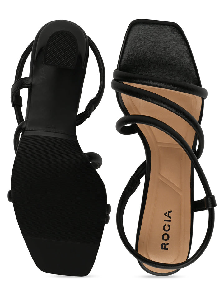 Rocia By Regal Black Women Strappy Stilettos