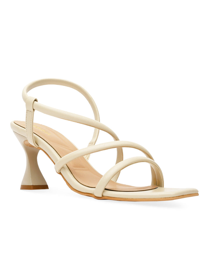 Rocia By Regal Cream Women Strappy Stilettos