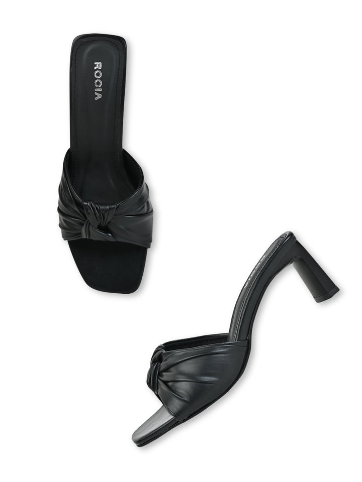 Rocia By Regal Black Women Casual Knotted High Heels