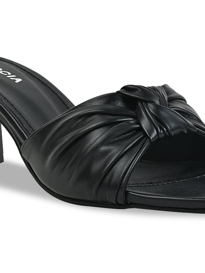 Rocia By Regal Black Women Casual Knotted High Heels