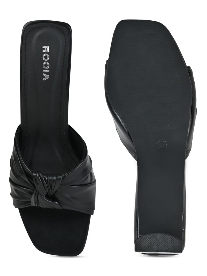 Rocia By Regal Black Women Casual Knotted High Heels
