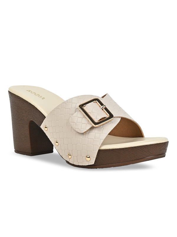 Rocia By Regal Beige Women Casual Chatai Block Heel