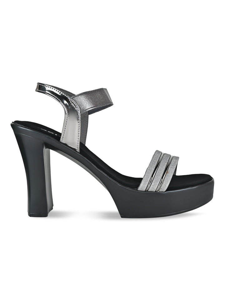 Rocia By Regal Gun Metal Women High Heel Sandal