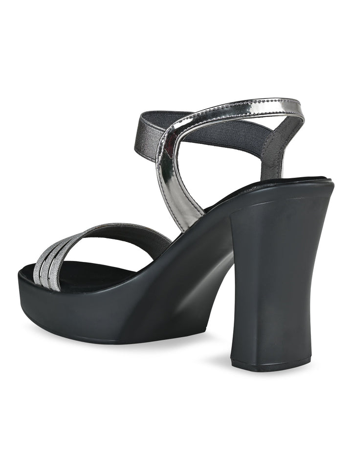 Rocia By Regal Gun Metal Women High Heel Sandal