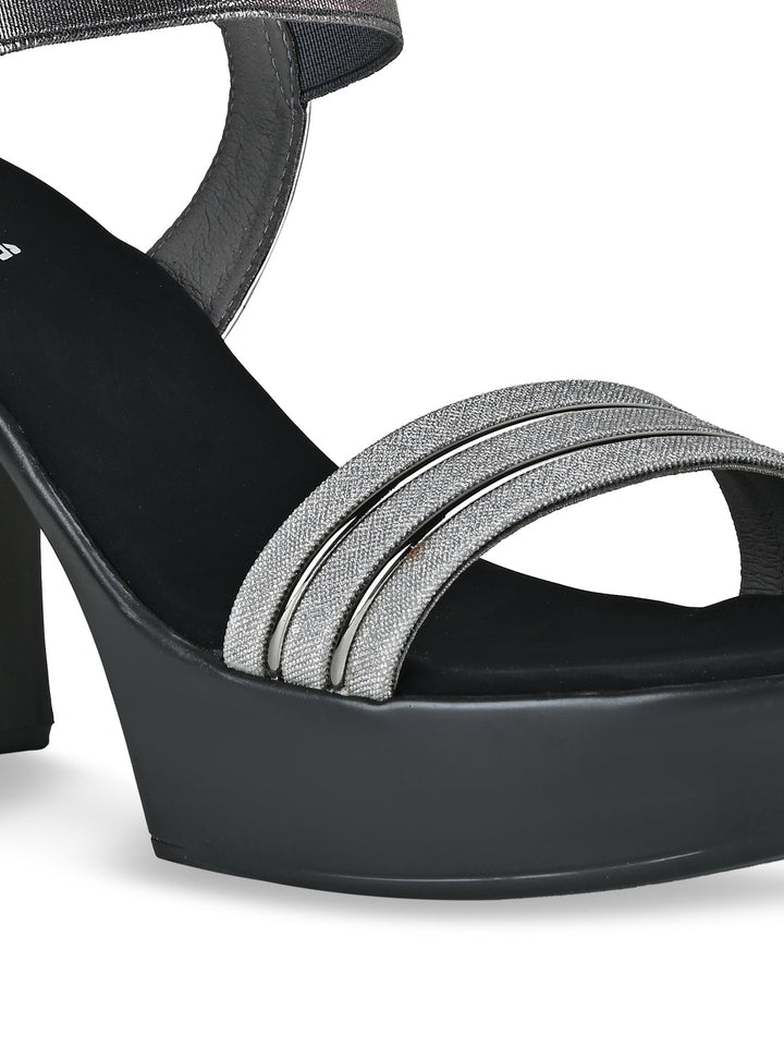 Rocia By Regal Gun Metal Women High Heel Sandal