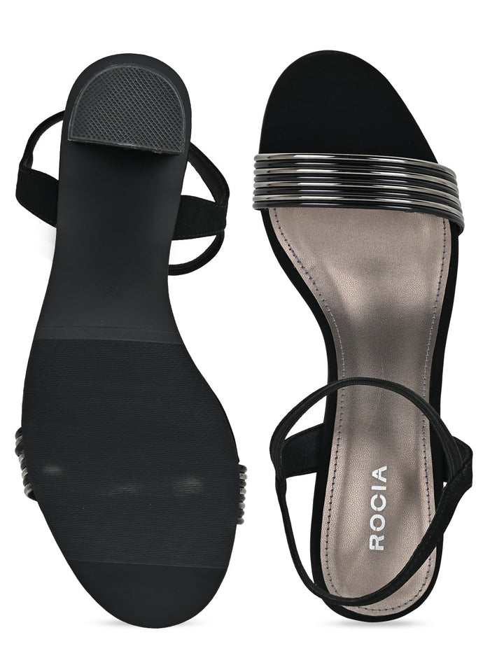Rocia By Regal Black Women Block Heel Sandals