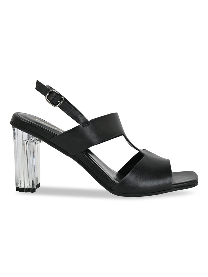 Rocia By Regal Black Women Acrylic High Heel Sandals