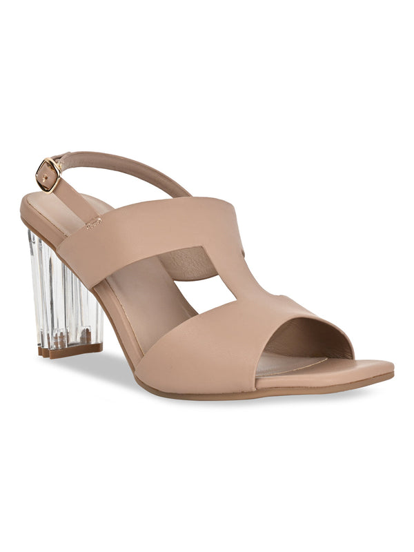 Rocia By Regal Peach Women Acrylic High Heel Sandals