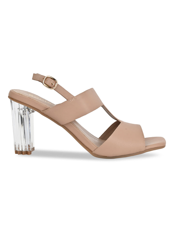 Rocia By Regal Peach Women Acrylic High Heel Sandals