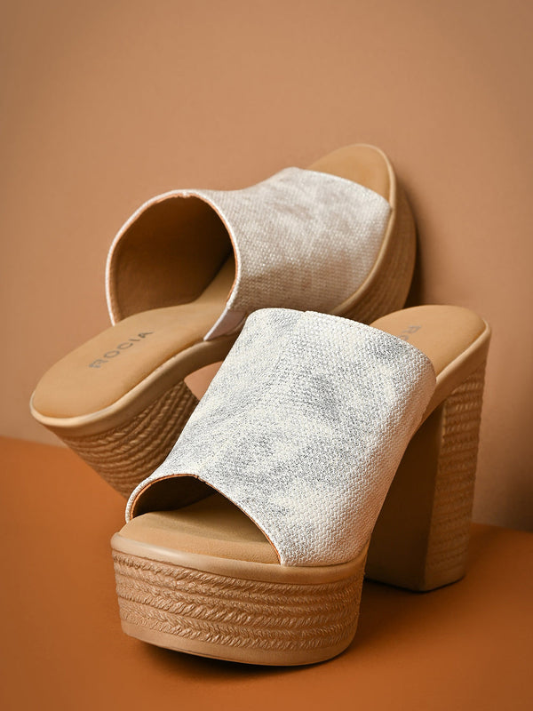 Rocia By Regal White Women High Block Heels