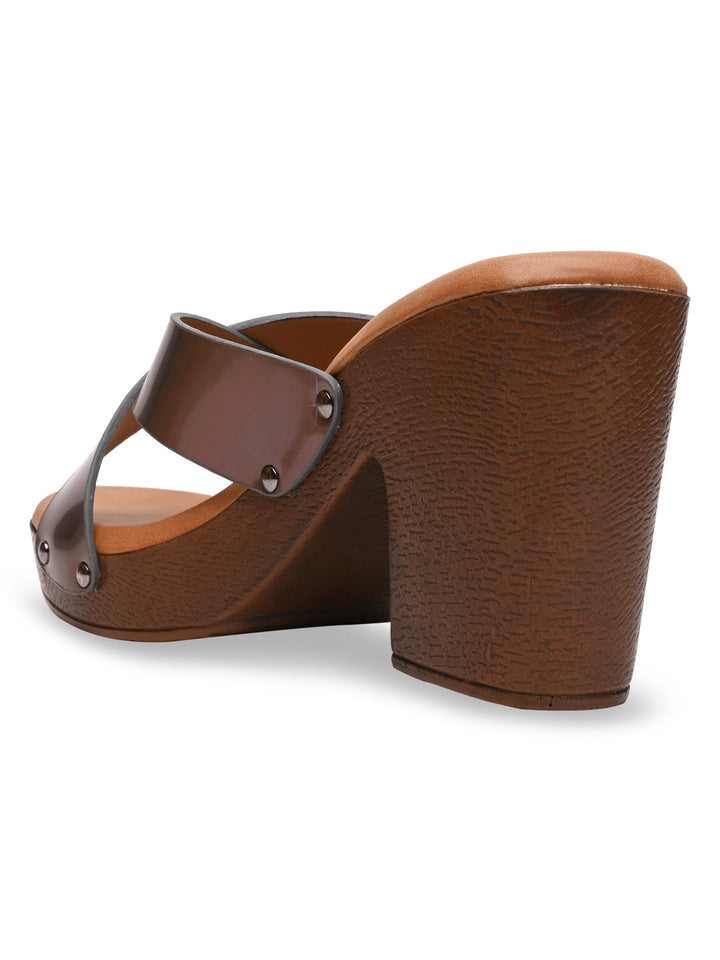 Rocia By Regal Gun Metal Women Casual Block Heel Sandals