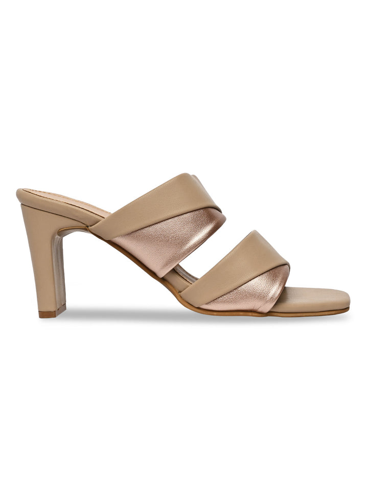 Rocia By Regal Beige Women High Block Heel Sandals