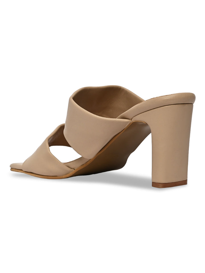 Rocia By Regal Beige Women High Block Heel Sandals