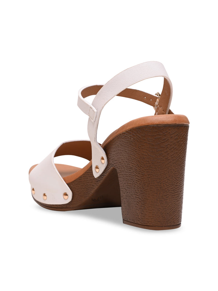 Rocia By Regal White Women Casual Block Heel Sandals
