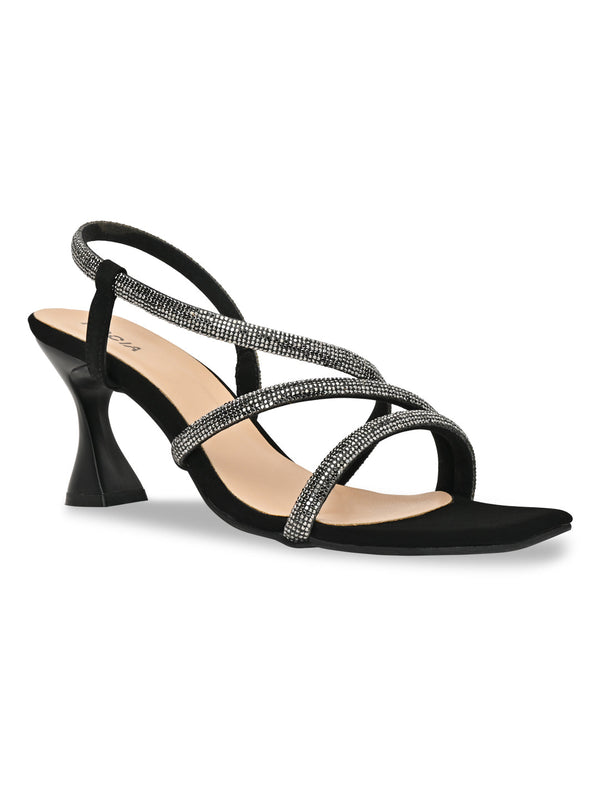 Rocia By Regal Black Women Diamond Embellished Stilettos