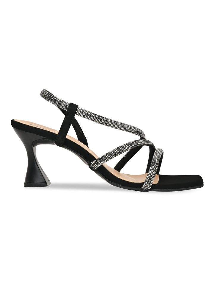 Rocia By Regal Black Women Diamond Embellished Stilettos