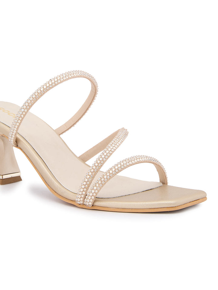 Rocia By Regal Black Women Zig- Zag Strappy Diamond Stilettos