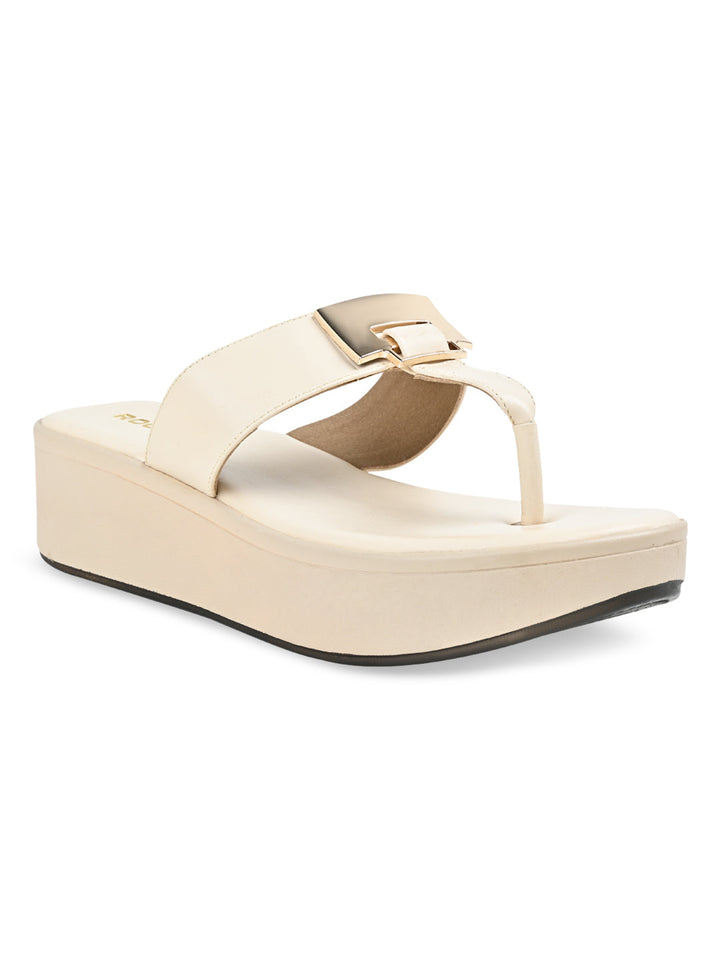Rocia By Regal Beige Women Casual Wedge Sandals